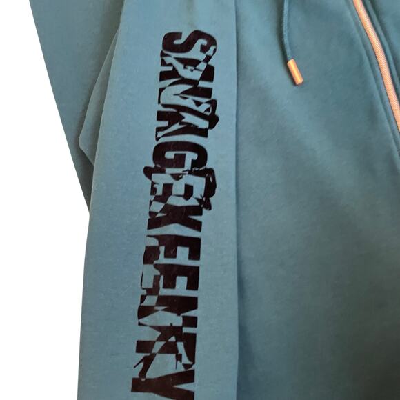 Savage X Fenty Sz S Forever Showgirl Hooded Jumpsuit in Green Light Flaw - Picture 9 of 16